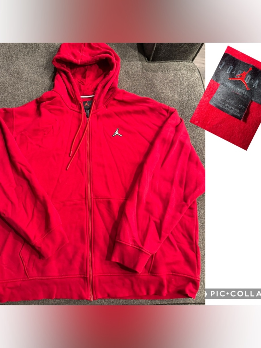 Jordan Red Full-Zip Hooded Windbreaker